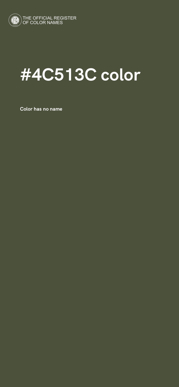 #4C513C color image