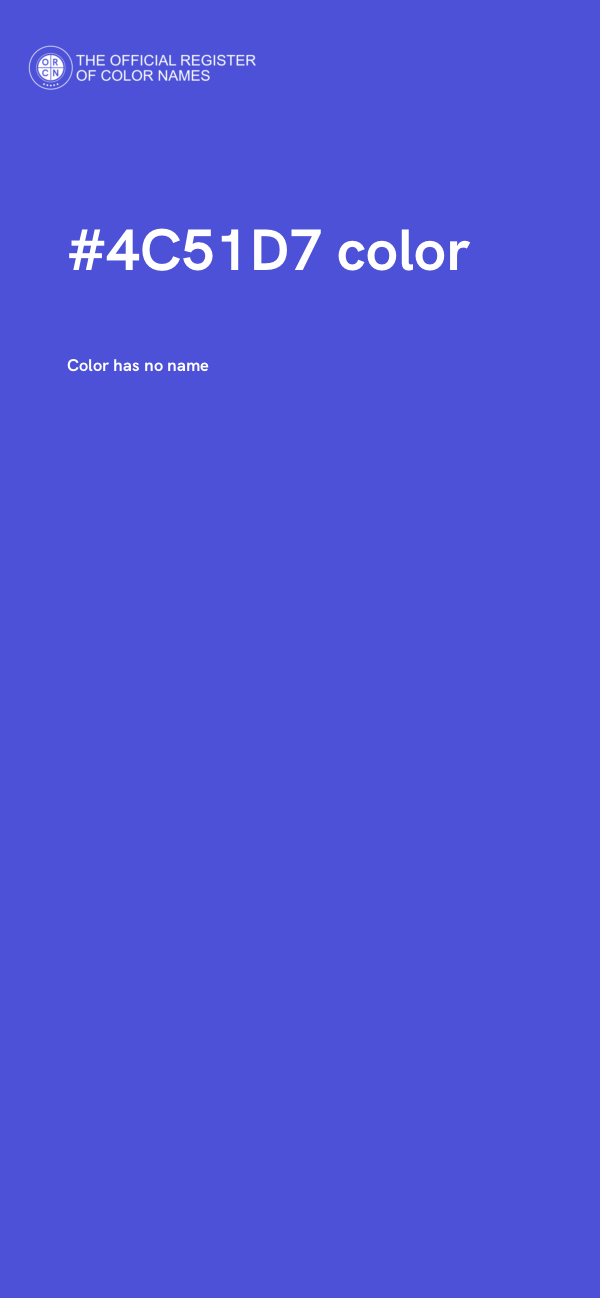 #4C51D7 color image