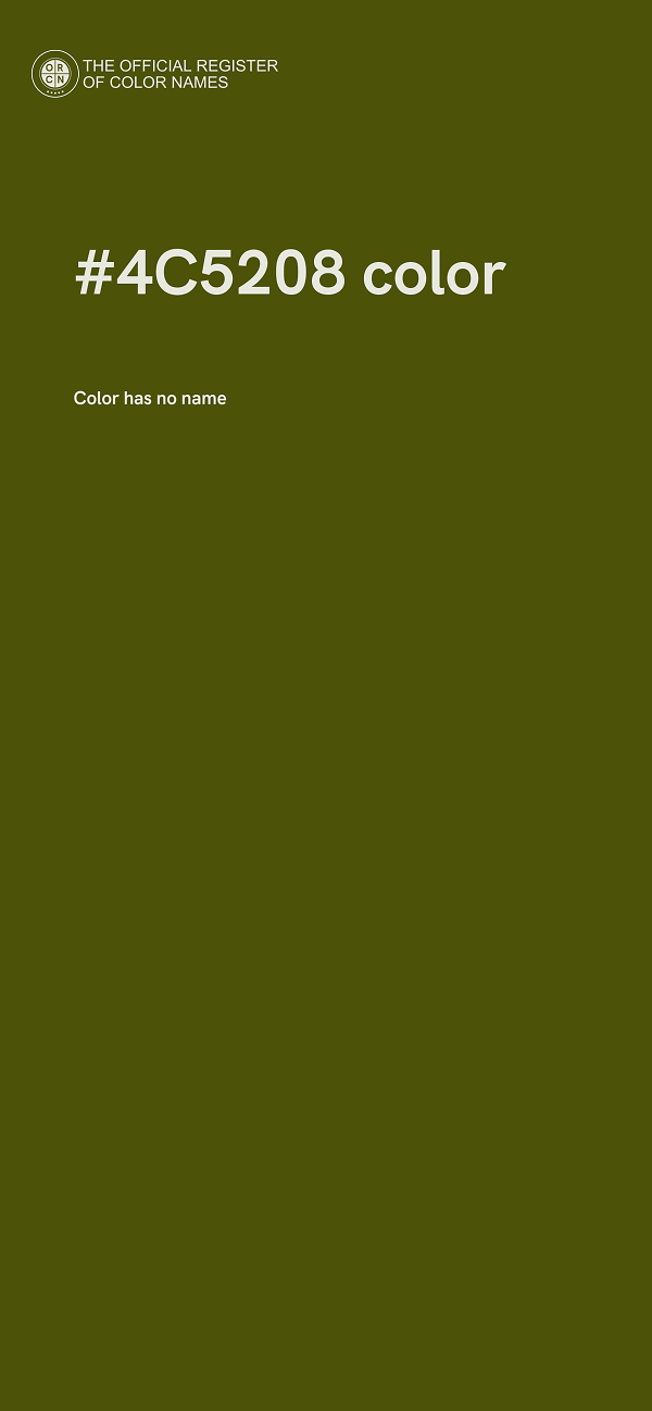 #4C5208 color image