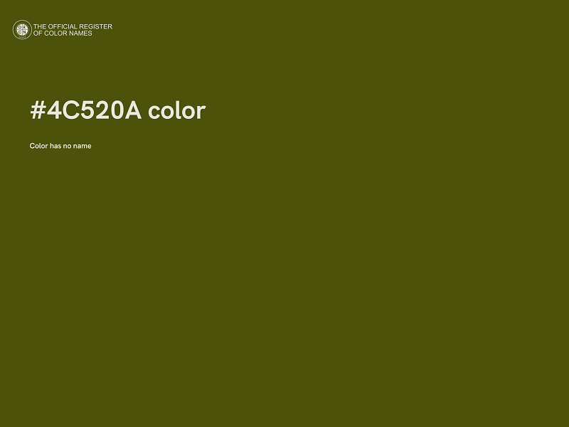 #4C520A color image