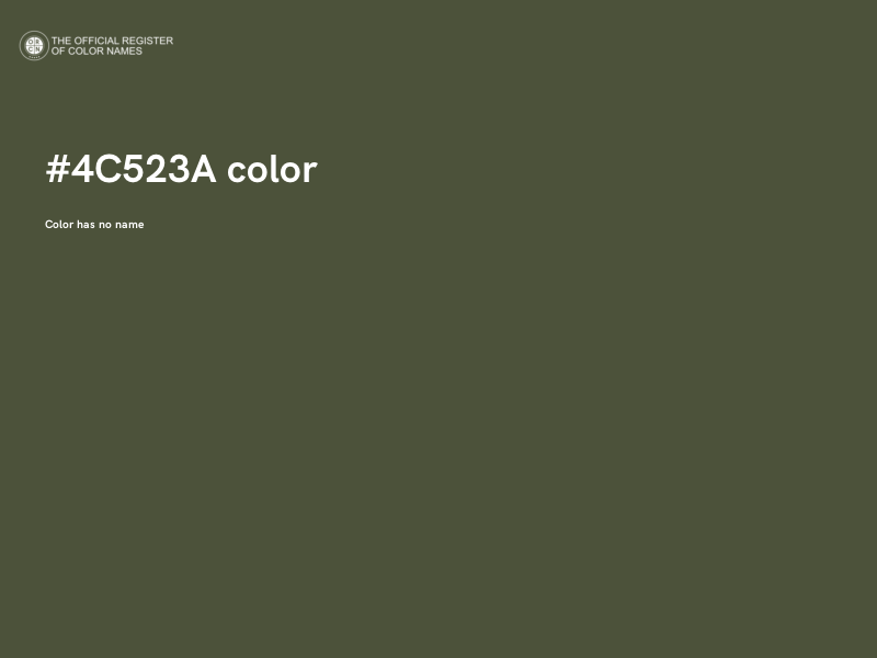 #4C523A color image