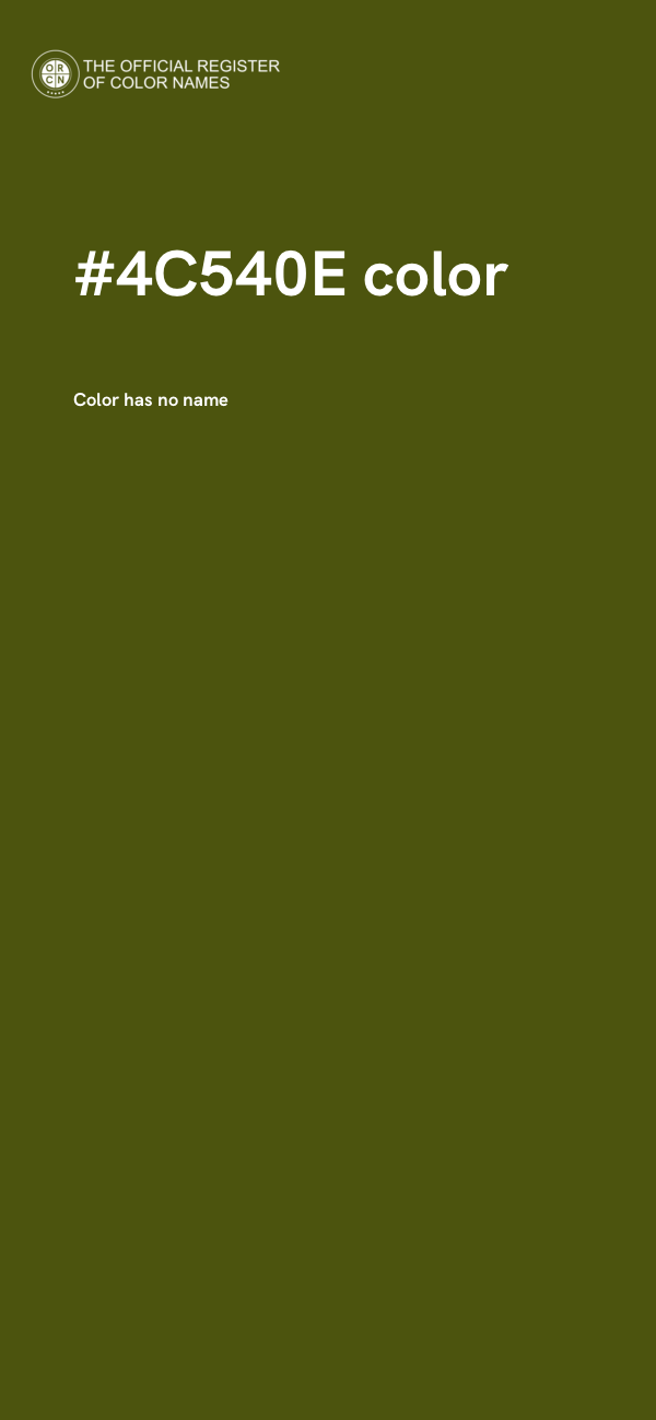 #4C540E color image