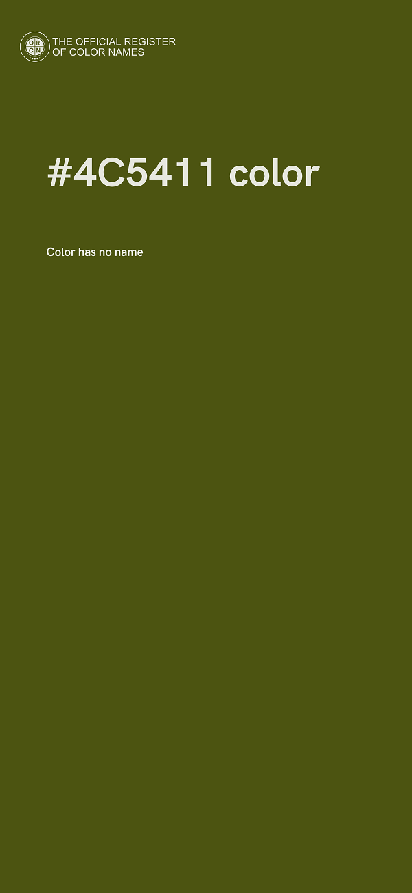 #4C5411 color image