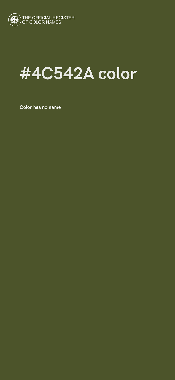 #4C542A color image