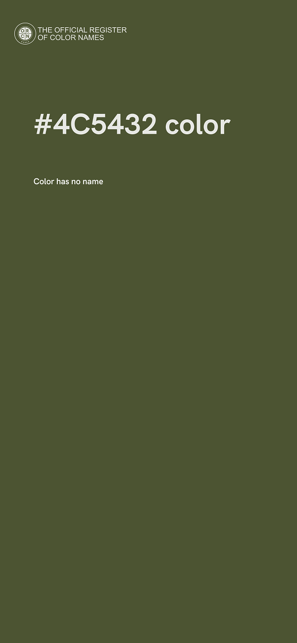 #4C5432 color image