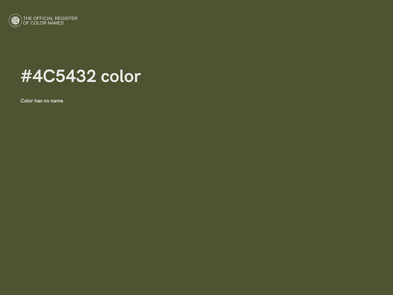 #4C5432 color image