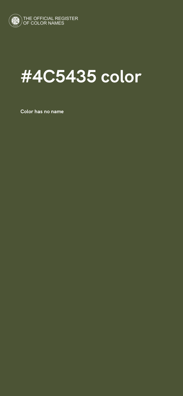 #4C5435 color image