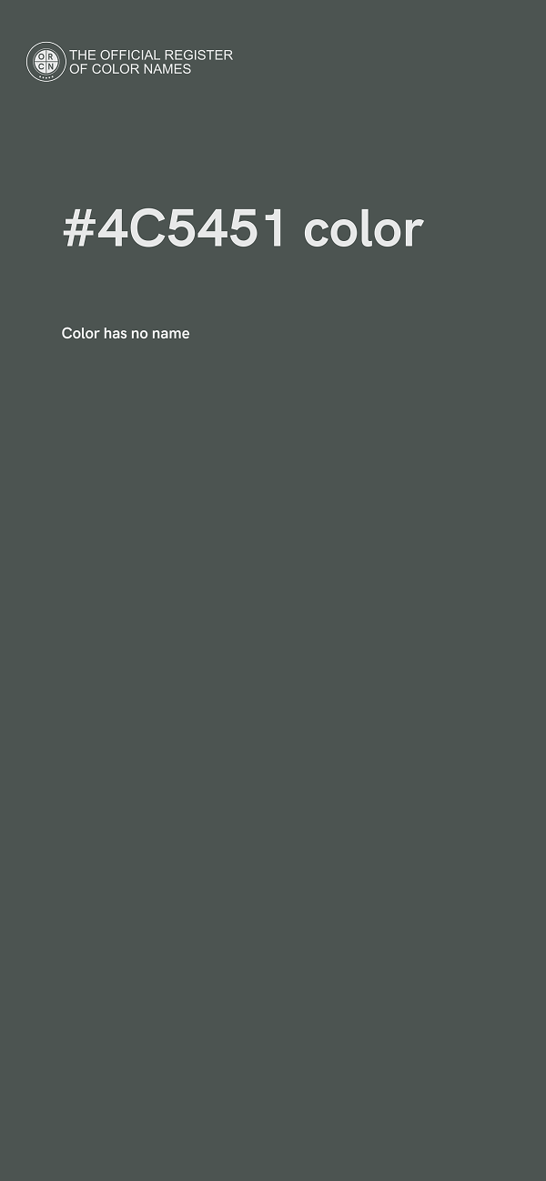 #4C5451 color image