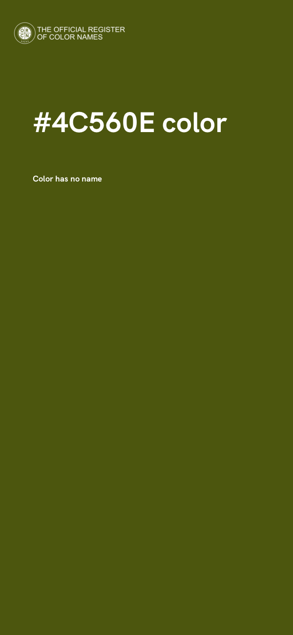 #4C560E color image