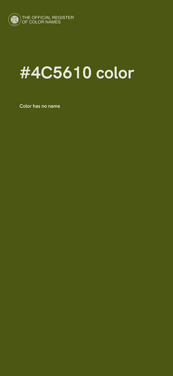 #4C5610 color image