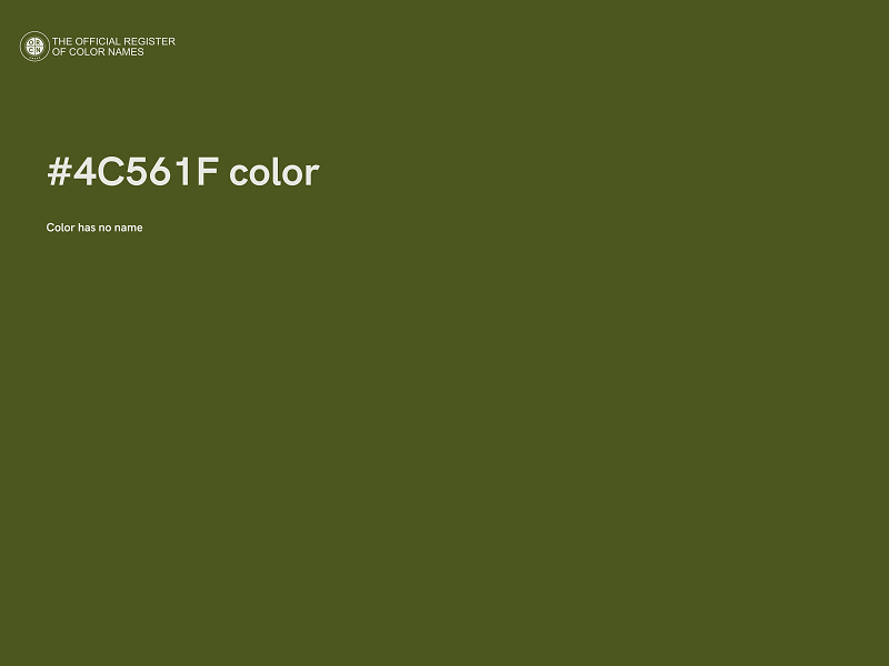 #4C561F color image