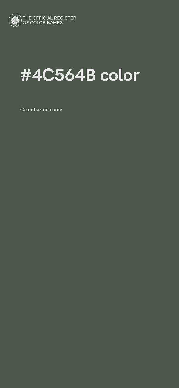 #4C564B color image