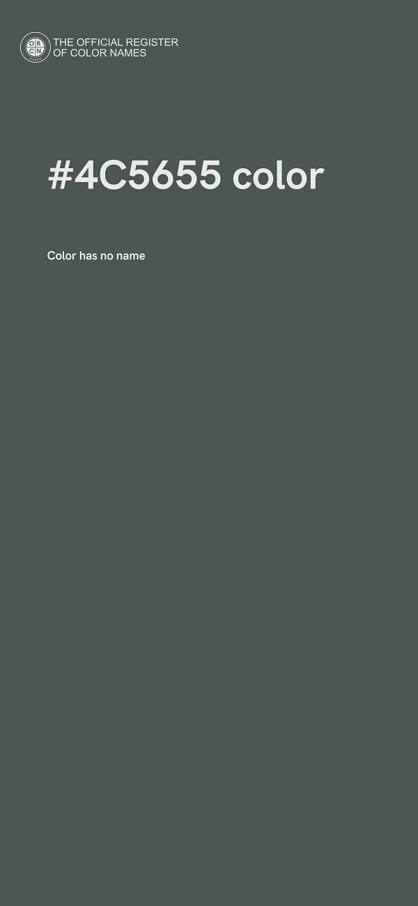 #4C5655 color image