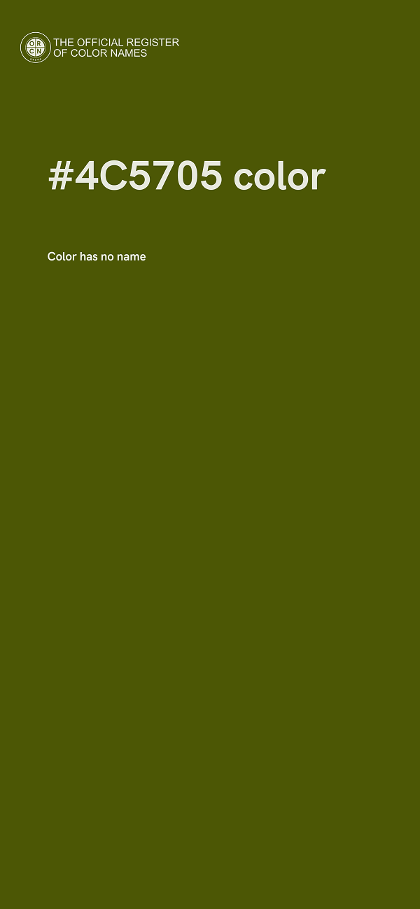#4C5705 color image