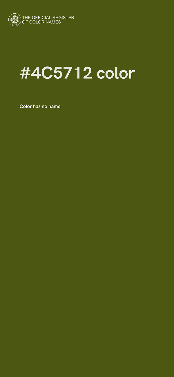 #4C5712 color image