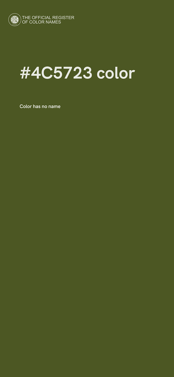 #4C5723 color image