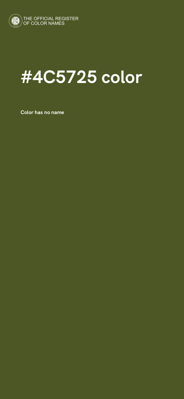 #4C5725 color image