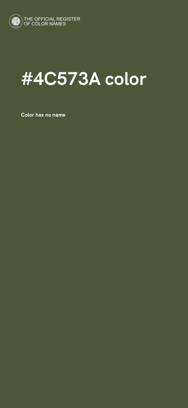 #4C573A color image