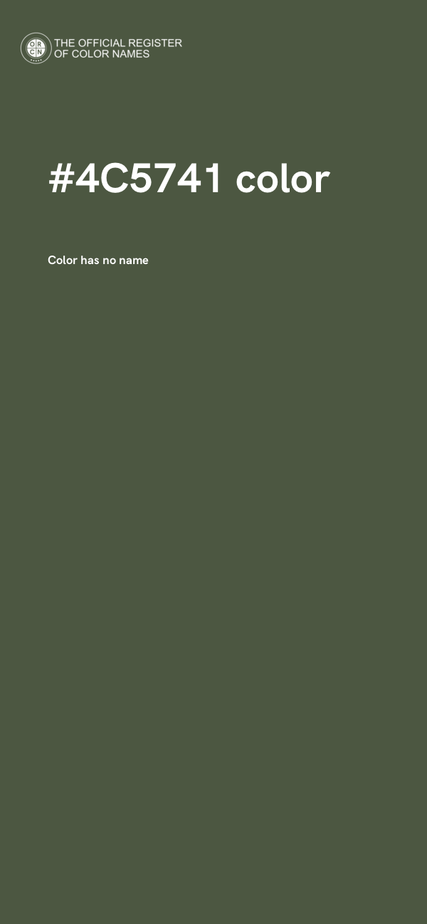 #4C5741 color image