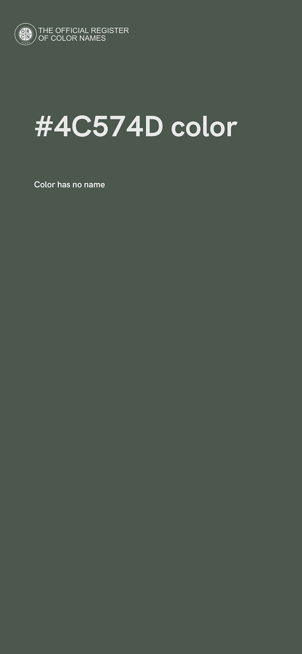 #4C574D color image