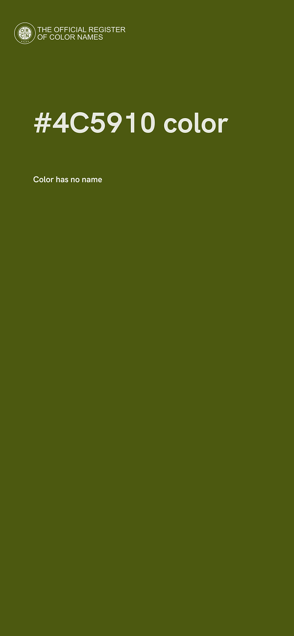#4C5910 color image
