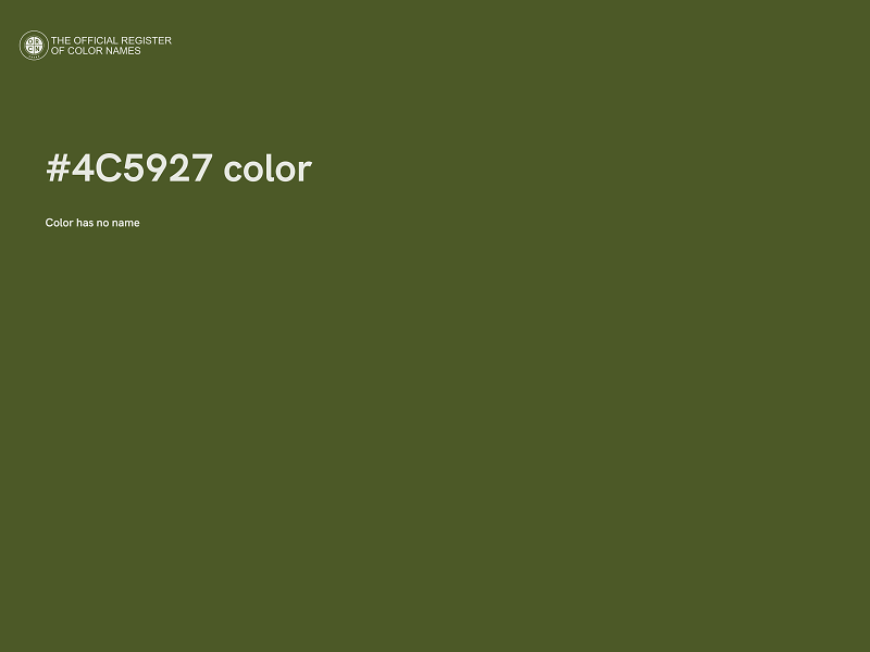 #4C5927 color image