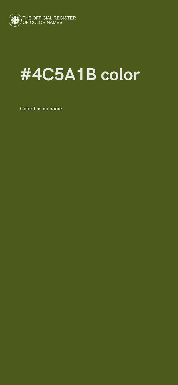 #4C5A1B color image