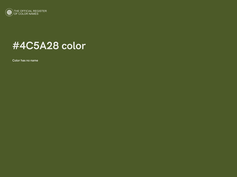 #4C5A28 color image