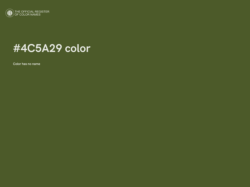 #4C5A29 color image