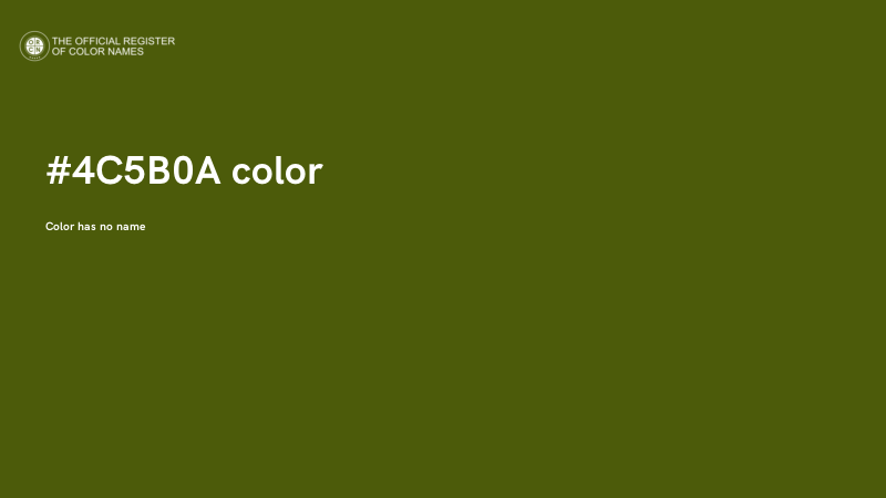 #4C5B0A color image