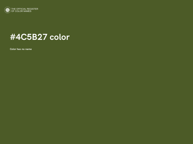 #4C5B27 color image