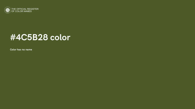 #4C5B28 color image