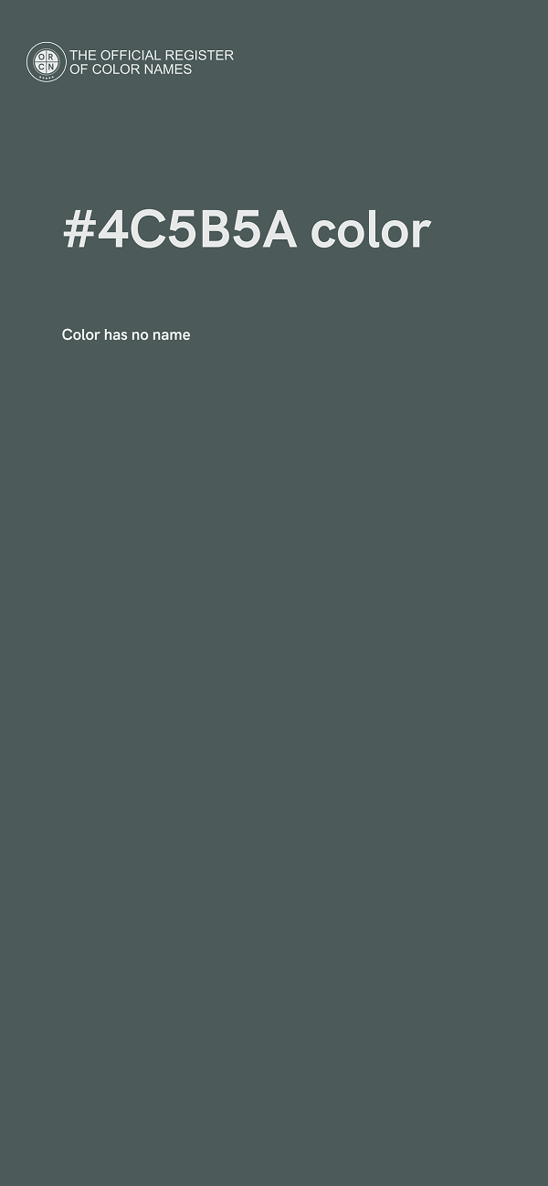 #4C5B5A color image