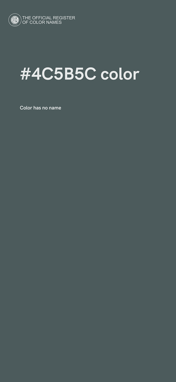 #4C5B5C color image