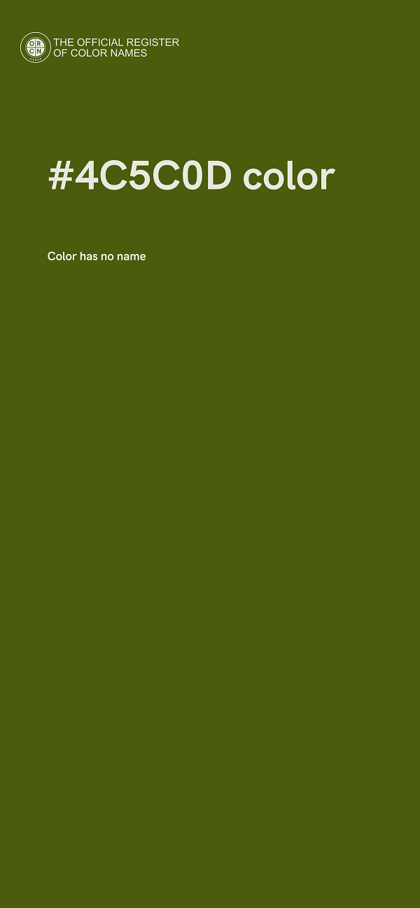 #4C5C0D color image