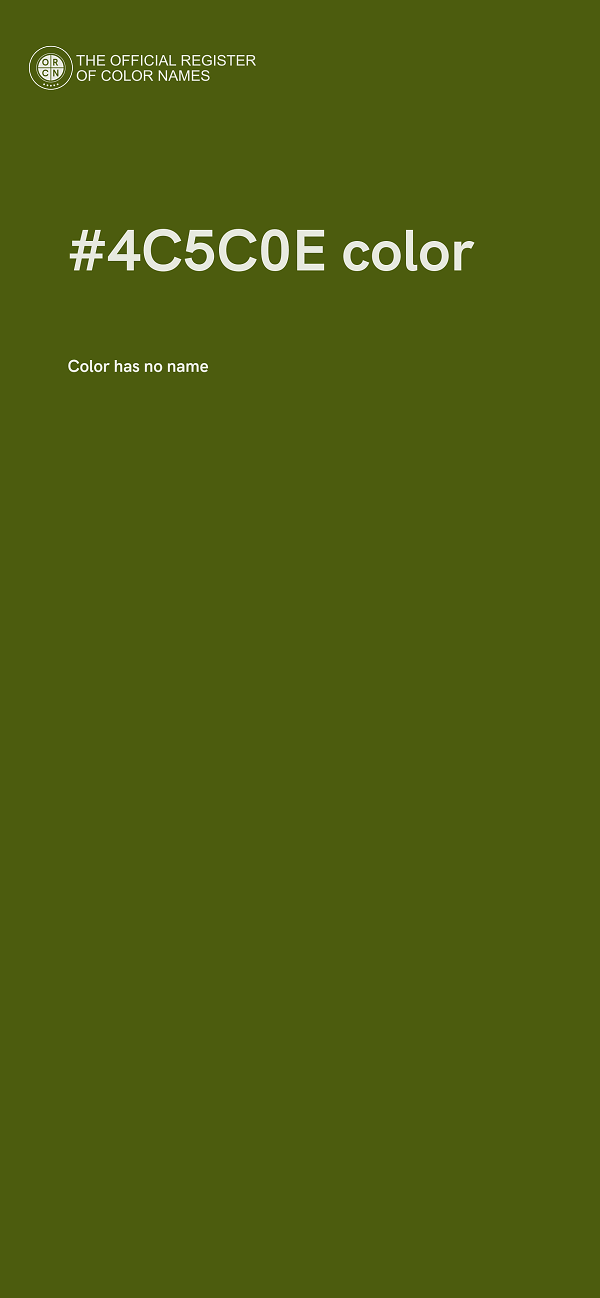 #4C5C0E color image