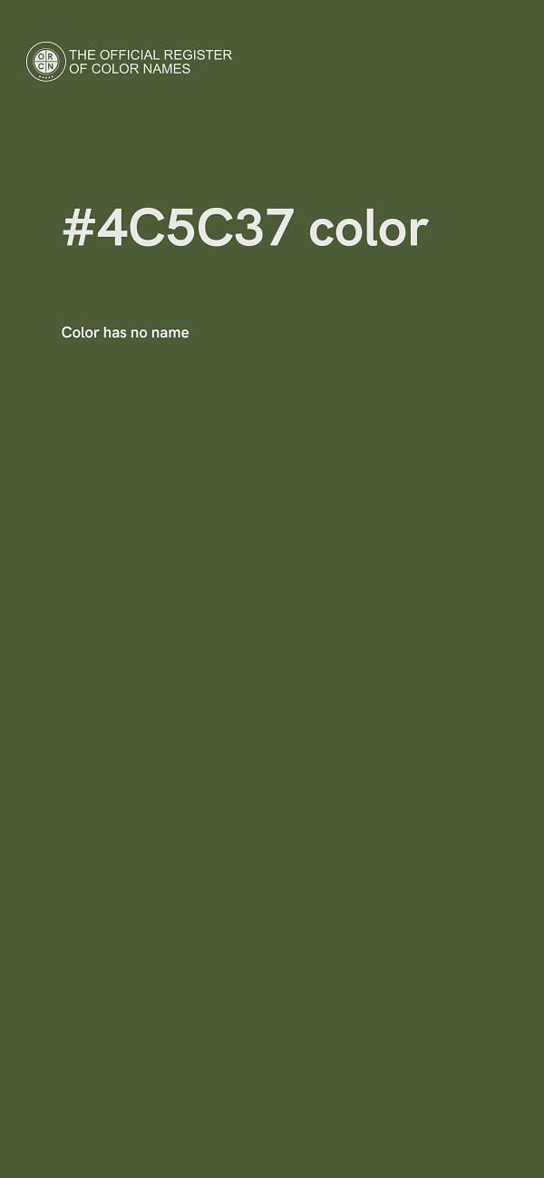 #4C5C37 color image