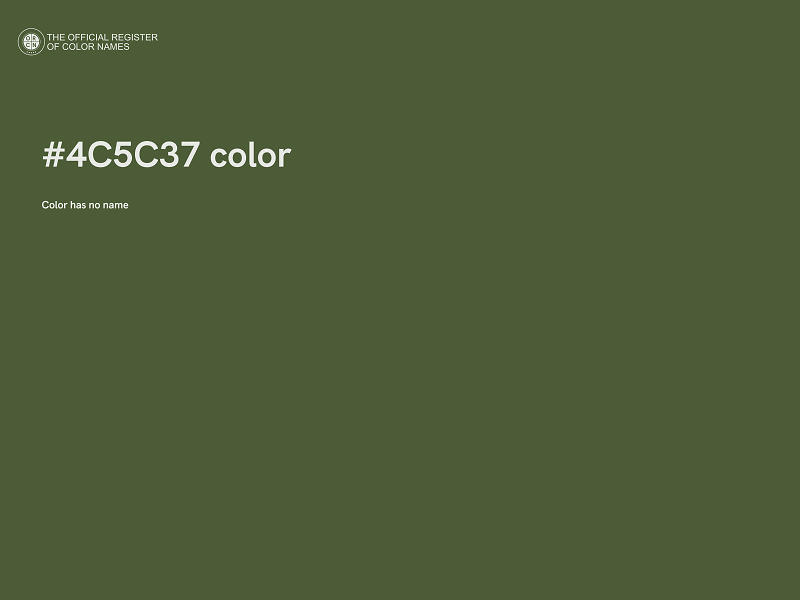 #4C5C37 color image