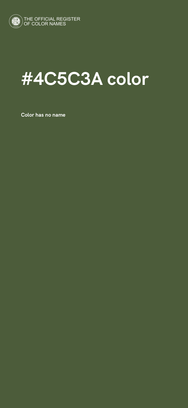 #4C5C3A color image