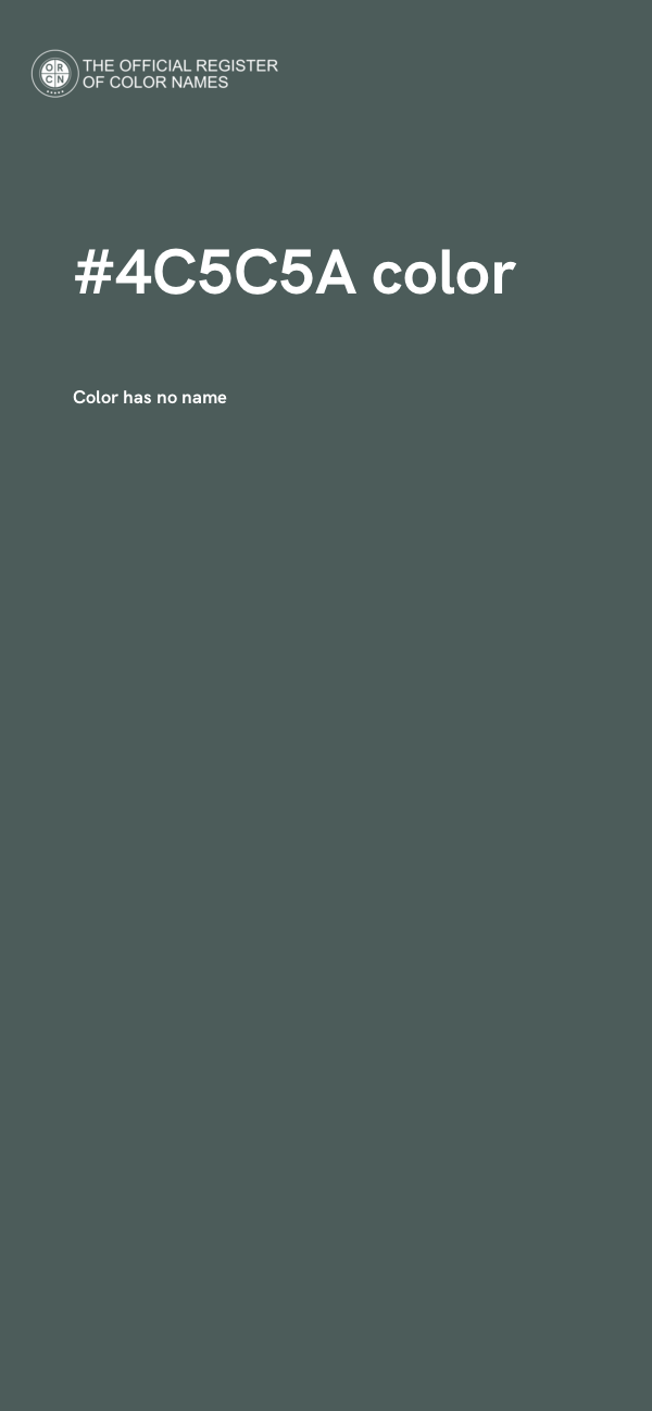 #4C5C5A color image