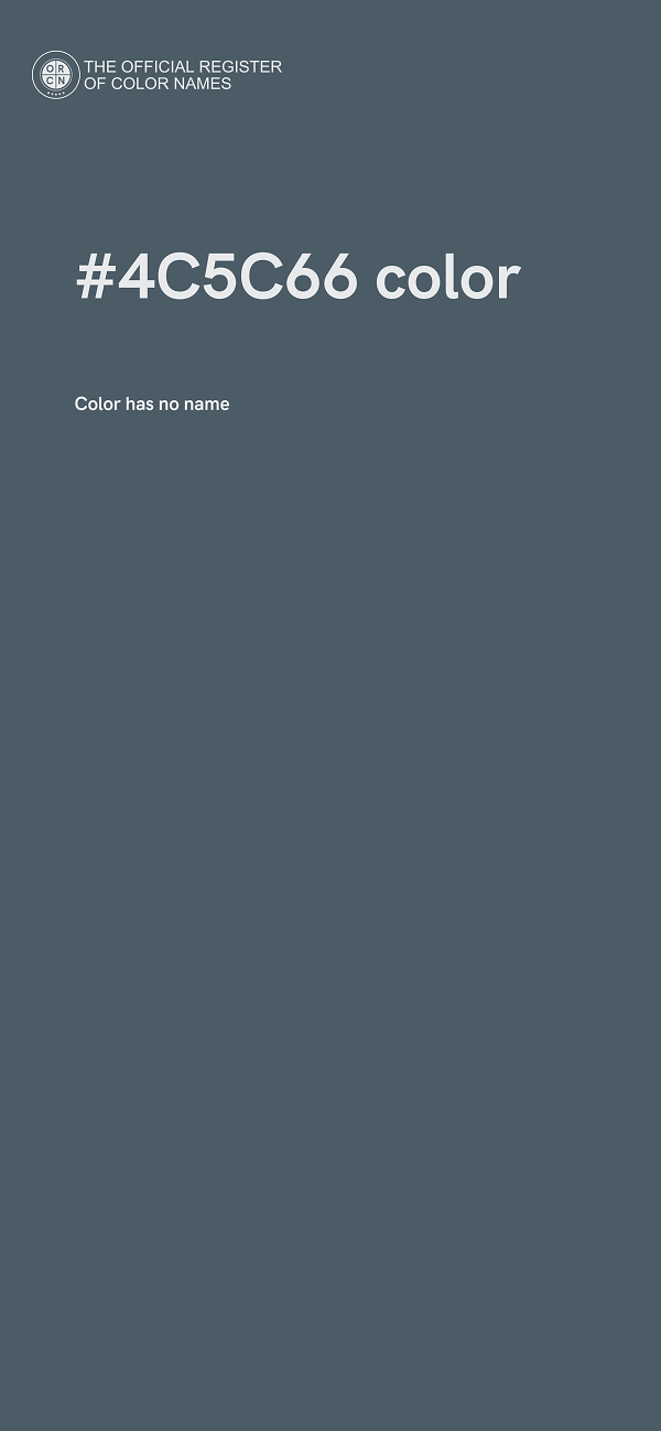 #4C5C66 color image