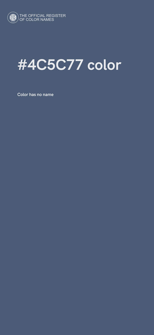 #4C5C77 color image