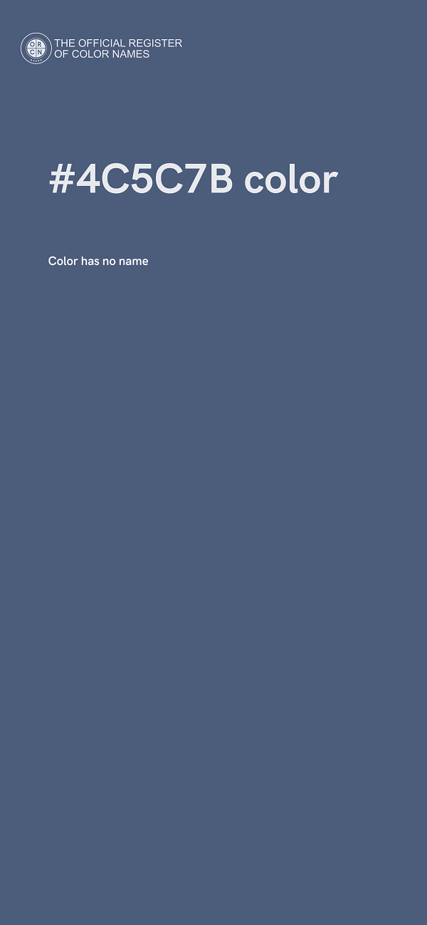 #4C5C7B color image