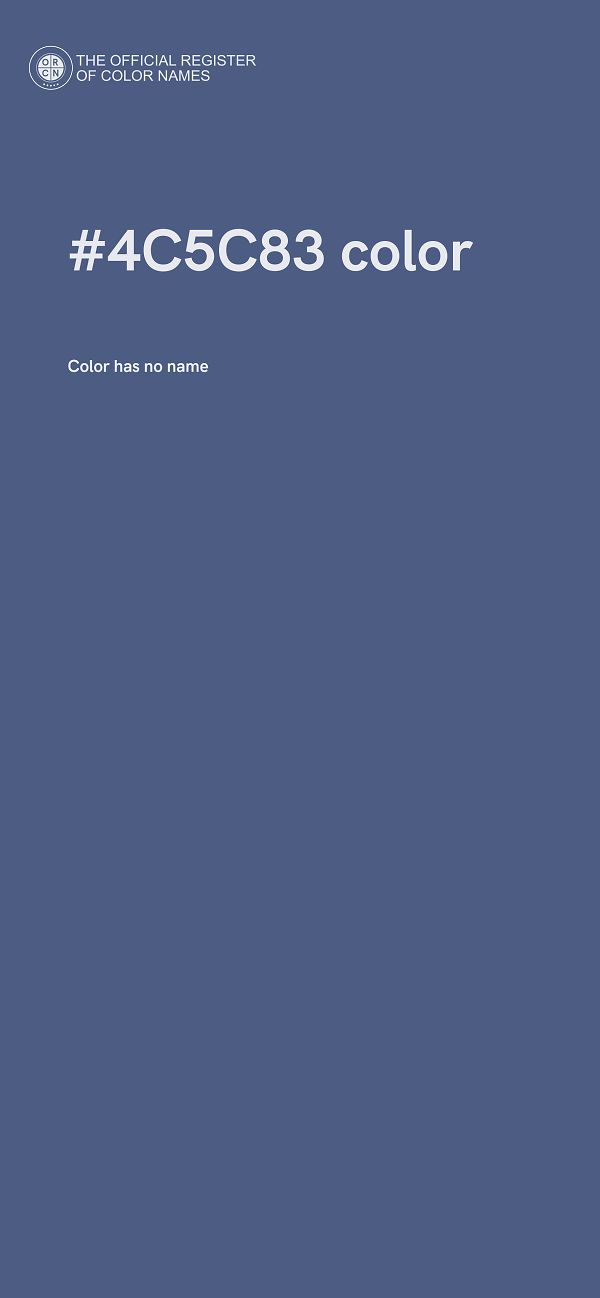 #4C5C83 color image