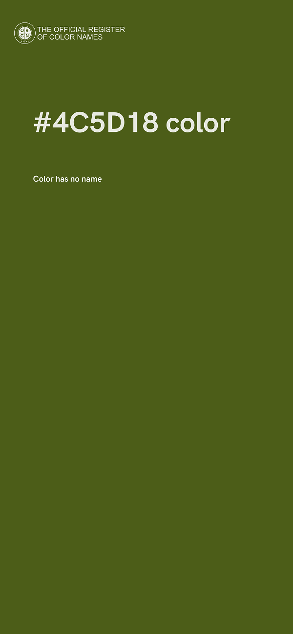 #4C5D18 color image
