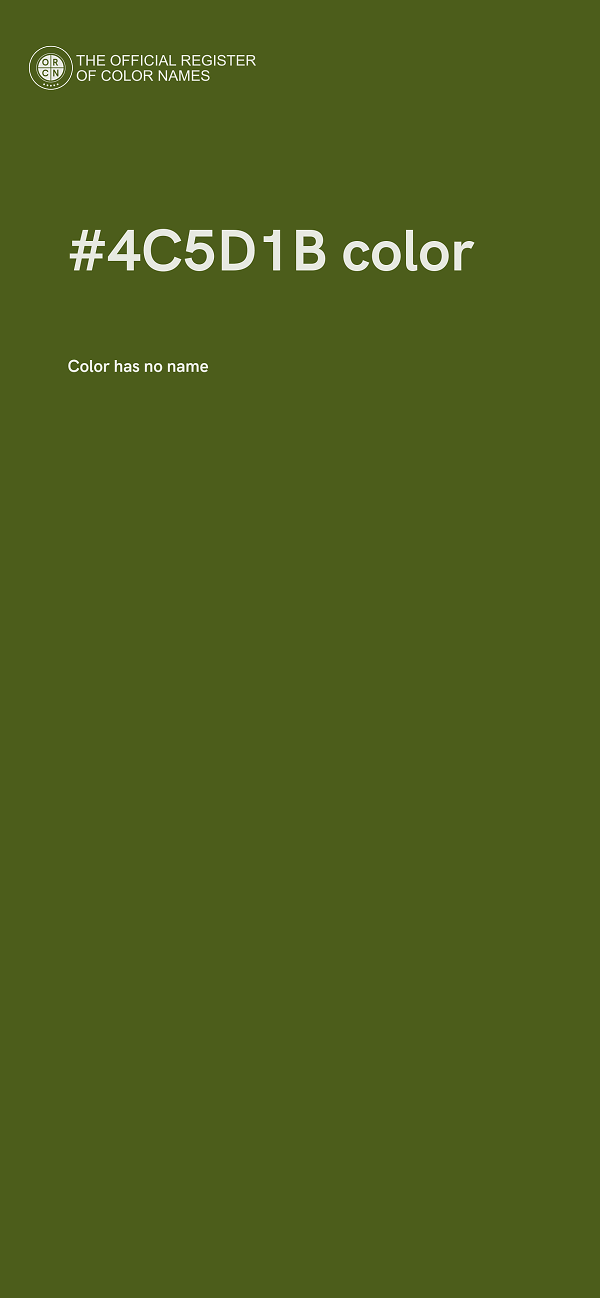 #4C5D1B color image