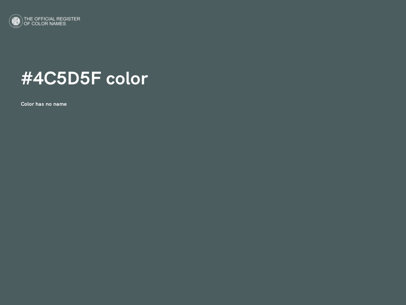 #4C5D5F color image