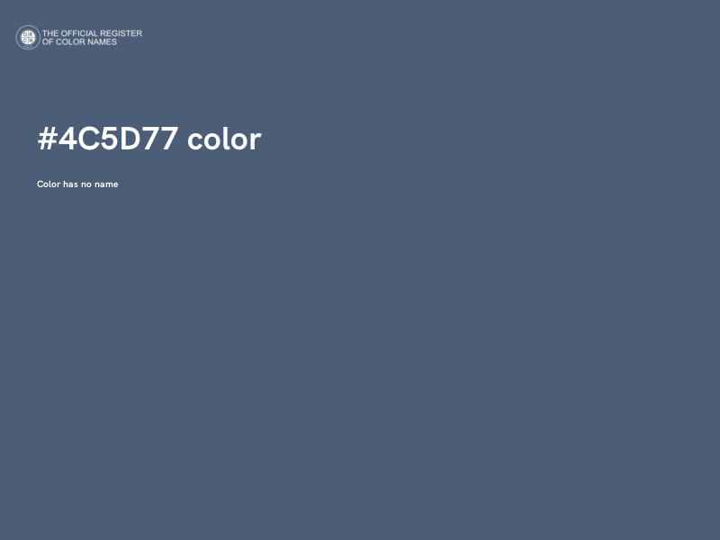 #4C5D77 color image