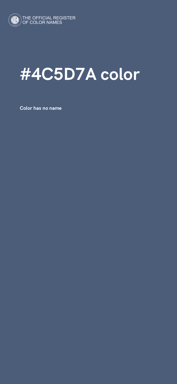 #4C5D7A color image