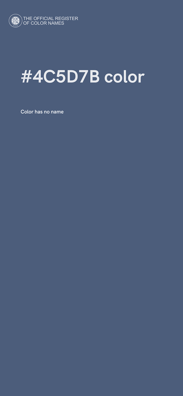 #4C5D7B color image